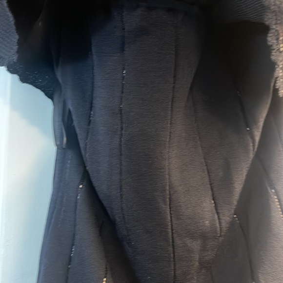 St John black sequined sweater blouse with detailing petite - Picture 3 of 4